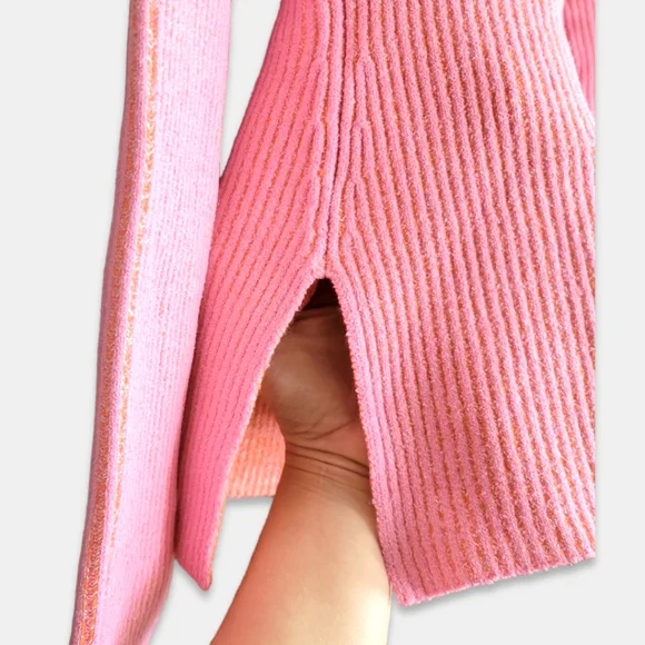 3.1 PHILLIP LIM Double Face Crossbody Sweater Top Pink - Picture 9 of 14